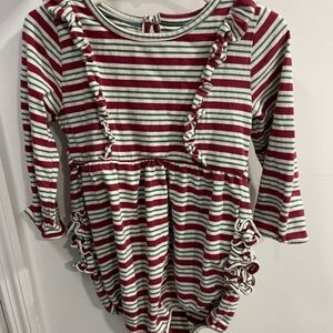 Striped Ruffle Baby Romper